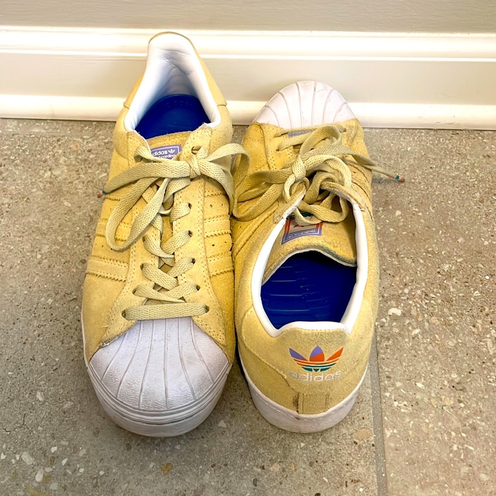 Yellow adidas sneakers